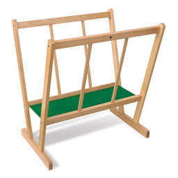 Avanti Wooden Print Rack - Angled view of empty Rack showing non-skid bed
