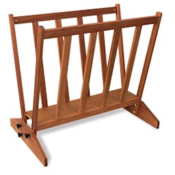 Richeson Ambrosia Print Rack - darker stain, different angle view