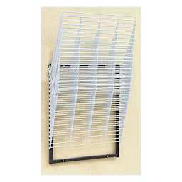 Compact 20-Shelf Wall Rack - shown empty, mounted on wall and folded up