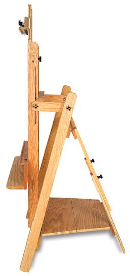 Best San Pedro Easel - Side view showing Easel tilt and shelves
