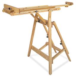 Best Manzano Easel - Angled view with mast set in horizontal position
