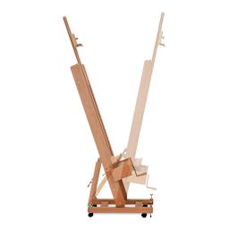 Mabef Master Studio Easel - Side view of Master Studio Easel M-04 showing range of motion of easel
