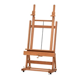 Mabef Artist's Easel M-02 - Angled view of Double-masted Easel