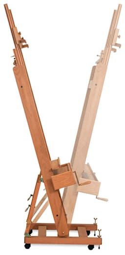 Mabef Artist's Easel M-02 - Side view showing range of motion