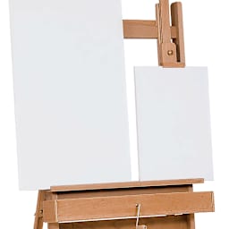 Mabef Artist's Easel M-02 - Showing two different size canvases on Easel