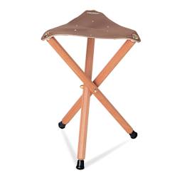 Mabef Folding Stool - Opened showing leather seat
