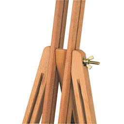 Mabef Value Folding Field Easel - Closeup of leg connection
