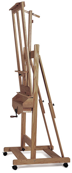 Best Kelley Easel - Side view showing working area tilted forward