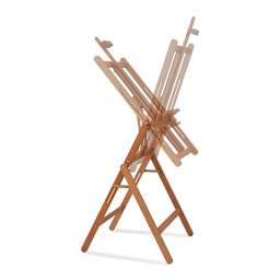 Mabef Watercolor/Oil Easel - Side view showing range of motion forward for pastel work