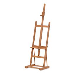 Mabef Basic Studio Easel M-10 - Angled view of easel showing tray and extended mast
