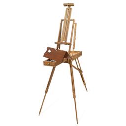 Plein Air Half Easel by Jullian, fully extended with foldable palette shown