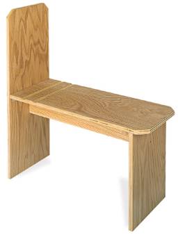 Caballitto Art Horse - Right angles view showing grooves in seat for artwork