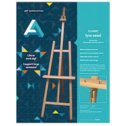 Classic Lyre Easel Accommodates Canvases up to 48"