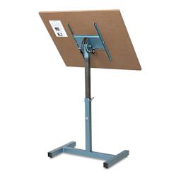 Klopfenstein Tilt-Top Art Table - Back view of Table showing height and tilt mechanisms