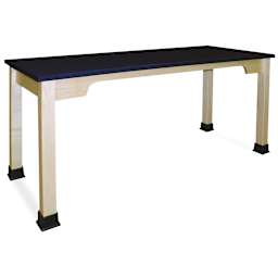 Hann Table with Scalloped Edge - Hard Maple, Chemsurf Top, 24" x 48"