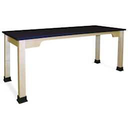 Hann Table with Scalloped Edge - Hard Maple, Chemsurf Top, 24" x 54"