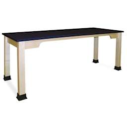 Hann Table with Scalloped Edge - Hard Maple, Chemsurf Top, 24" x 60"