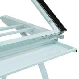Studio Designs Futura Craft Station - Sage Frame/Clear Glass, close-up of the drawer