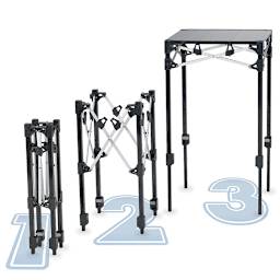 E-Z Up Instant Table - 3 Small tables shown at stages of set up