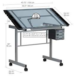 Studio Designs Vision Craft Station - dimensions