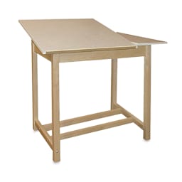 Hann Split-Top Drafting Table - left angle view showing split top in drafting position