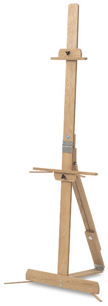 Golden Oak Professional Easel - Angled view of Single Mast Easel