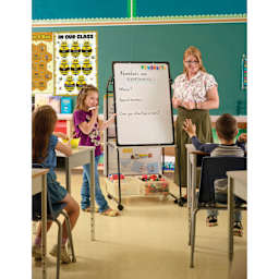 Copernicus Value Easel with Clear Tubs - in a classroom