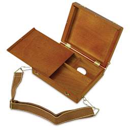 Utrecht Handheld Pochade Box, open with palette extended