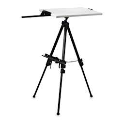 Blick Studio Aluminum Watercolor Field Easel shown with horizontal canvas (canvas not included)