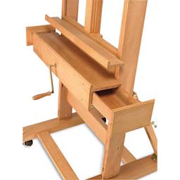 Blick Master's Easel by Jullian, close-up of the storage tray