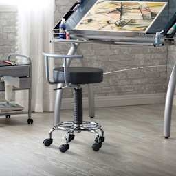 Studio Designs Futura Stool, infront of drafting table (not included)