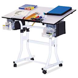 Creation Station Table - White with White Base (art supplies not included)