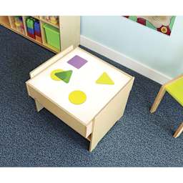 Whitney Brothers Children's Light Table, translucent shapes on top of table