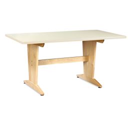 Diversified Spaces Planning Table - Almond Top, 26"H x 60"W x 42"D