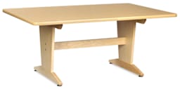 Diversified Spaces Planning Table - Angled view of table with Birch Laminate Top