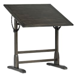 Studio Designs Vintage Drafting Table - Distressed Black, 36" x 24" (Table top angled)