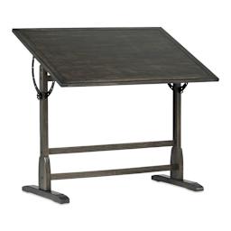 Studio Designs Vintage Drafting Table - Distressed Black, 42" x 30" (Table top angled)