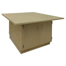 Hann Art and Printmaking Workstation - Maple Laminate Top, 2-Door side of the cabinet