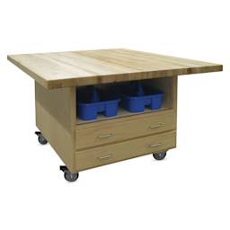 Hann Craft and Project Workstations - Maple Top, with Casters