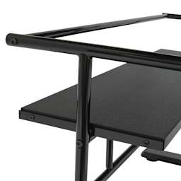 Studio Designs Zenith Drafting Table, close up of the storage shelf