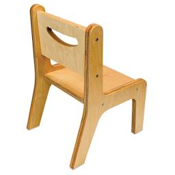 Whitney Brothers Plus Chairs-Rear angled view in natural finish