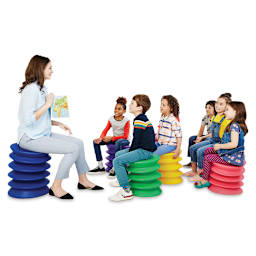 ErgoErgo KidsErgo Stool - Teacher and students sitting on ErgoErgo Stools