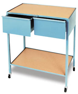 Klopfenstein Steel Taborets - Angled view of Side by side 2-Drawer Taboret shown