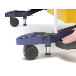 Royal Reading/Writing Center, close-up of locking casters