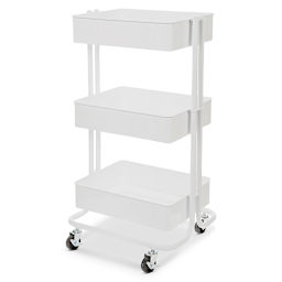 Darice 3-Tier Rolling Carts - White