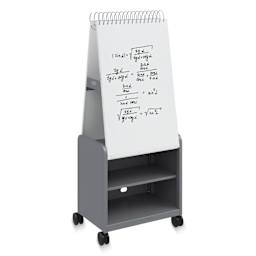 Smith Systems Cascade Spiral Noteboard Unit - Platinum, Shelves, No Doors