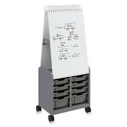 Smith Systems Cascade Spiral Noteboard Unit - Platinum, 3" and 6" Totes, No Doors