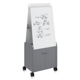 Smith Systems Cascade Spiral Noteboard Unit - Platinum, 3" and 6" Totes, With Doors