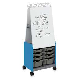 Smith Systems Cascade Spiral Noteboard Unit - Cerulean, 3" and 6" Totes, No Doors