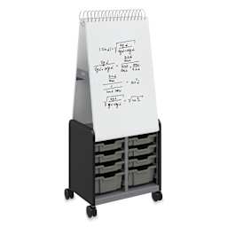 Smith Systems Cascade Spiral Noteboard Unit - Black, 3" and 6" Totes, No Doors